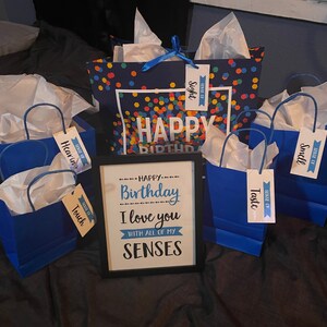5 senses gift 🎁  Gifts for fiance, Birthday gifts for boyfriend