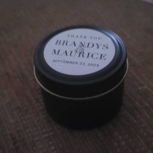 Bulk Wedding Candle Favors Candle Wedding Favors Black Tin Candles ...