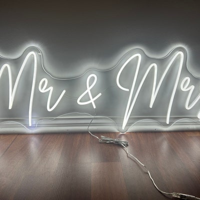 Mr & Mrs Custom Neon Sign Wedding Decor Personalized Gifts - Etsy