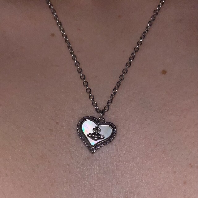 In Box Vivienne Westwood Silver Heart Necklace - Etsy