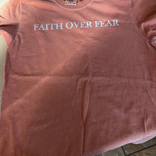 Faith Over Fear Christian Shirt ,christian Comfort Colors Shirt ,jesus ...