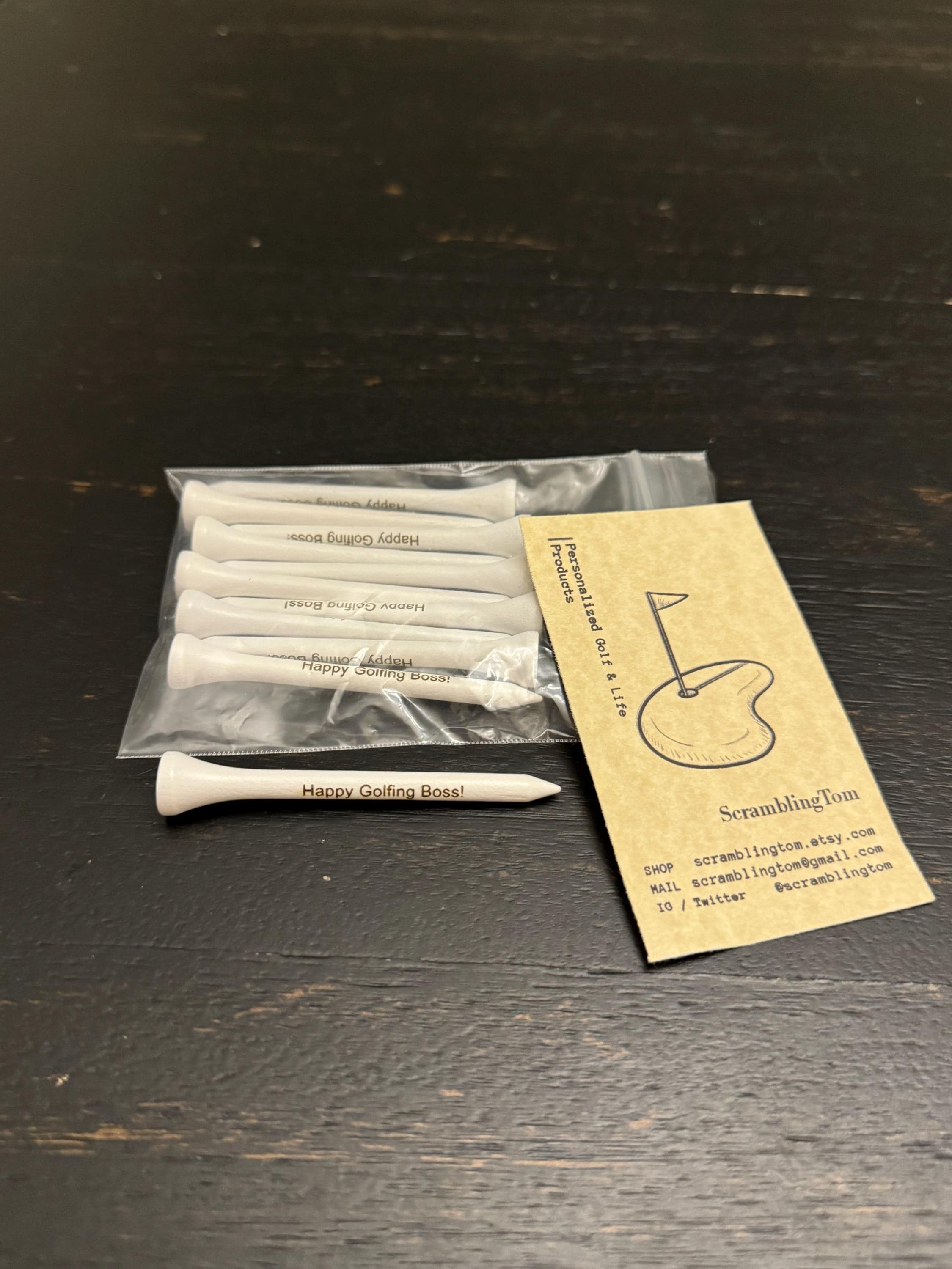 Personalized Golf Tees - Laser Engraved Golf Tee - Custom Golf Tees - 3 Golf Tee Colors - Custom Golf Gift 2.75&quot; SMALL ORDERS & BULK