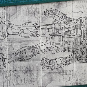 RX-78 ガンダム - 設計図 / エイジドスペック (A2 = 420 mm × 594