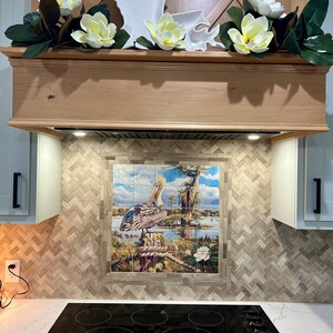3dRose Rooster Chicken Country Farm Ceramic Tile - 6x6 Inch High Gloss Decorative Tile For Backsplash & Accents - View #2