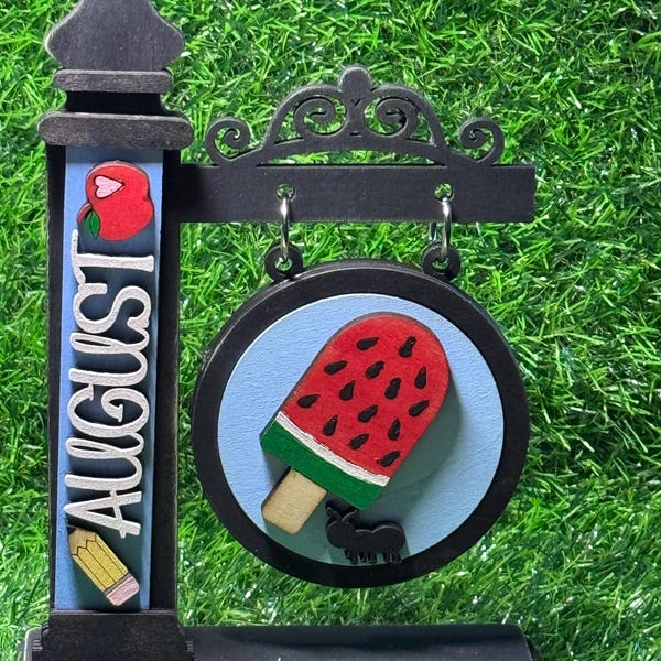 Interchangeable Seasonal Mini Standing Sign Frame SVG | Laser Cut File ...