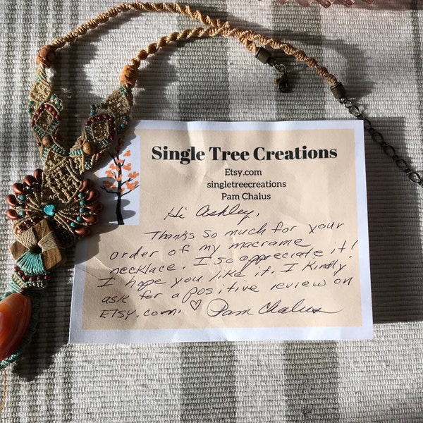 Turquoise Purple Boho Chic Micro Macrame Necklace Etsy