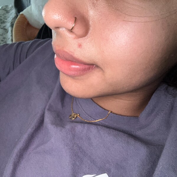 16G 316L Surgical Steel Long Curved Disturbed Chin Lip Ring Labret Horn ...