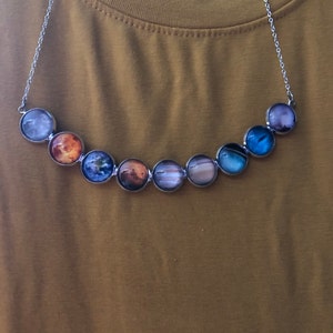 Interchangeable Galaxy Solar System Space Planet Necklace - Etsy