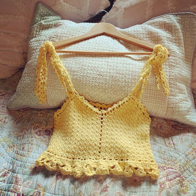 トップス CROCHET COLOR SCHEME MOTIF BUSTIER CROCHET COLOR SCHEME MOTIF BUSTIER