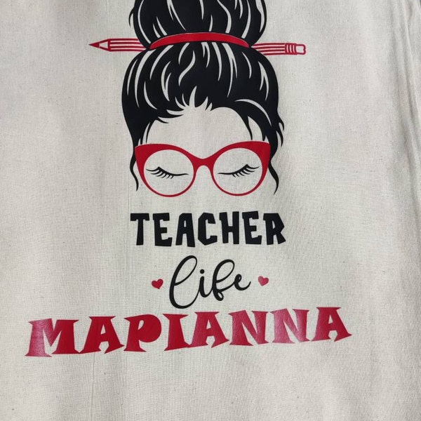Teacher Svg, Teacher Life Svg Cut File for Cricut, Messy Bun Svg, Funny ...