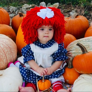 Raggedy Ann Wig Yarn Hat Available in all sizes | Etsy