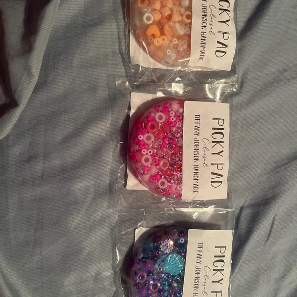 Picking Pad Pearl Picky Pad Fidget Toy, Dermatillomania Toy, Sensory Picky Pad, Autism Tools, Anxiety Relief, Skin Picking, Hair Pulling, Pimple Popping Trichotillomania Fidget Toys