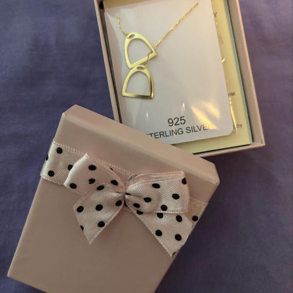 Hallie Stirrup Necklace - Gold