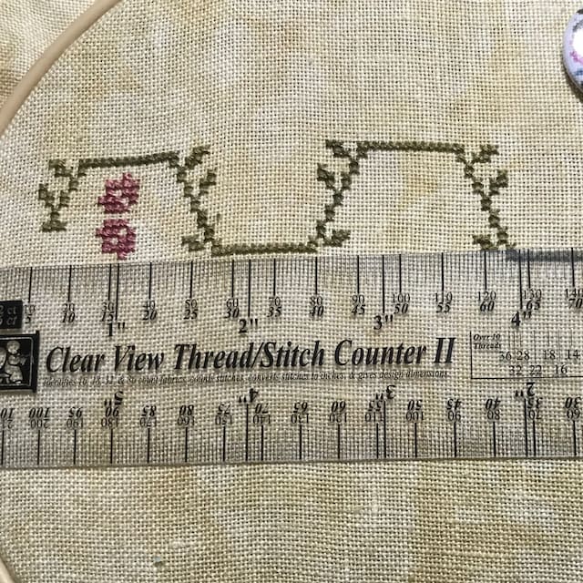 Clear View Thread & Stitch Counter Ruler - Cross Stitch & Embroidery Fabric Counting Tool
