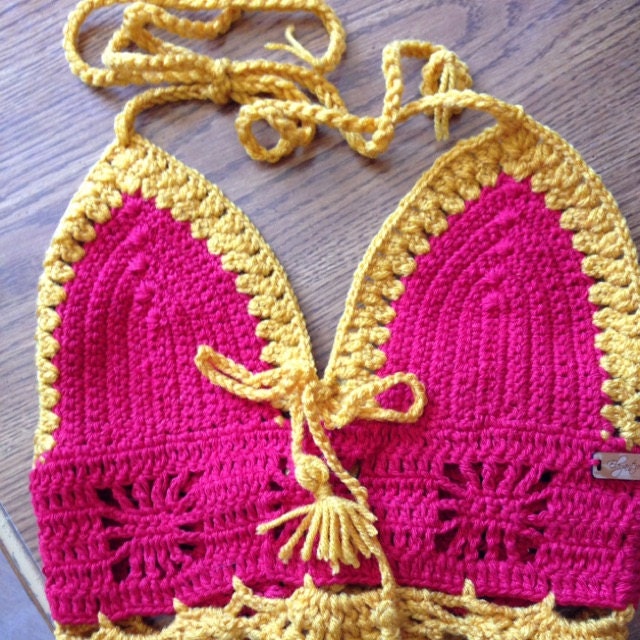 Festival top crochet halter top boho gypsy clothing | Etsy
