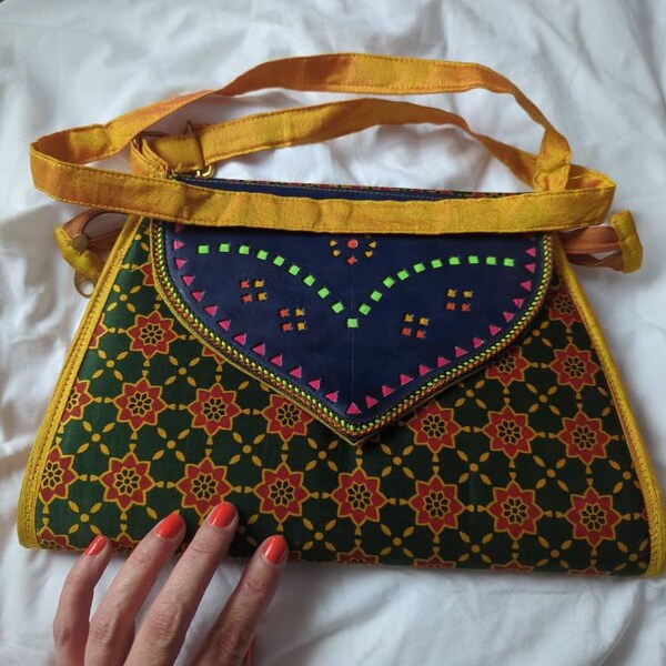 Pichwai women hand Embroidered Sling Bag for women