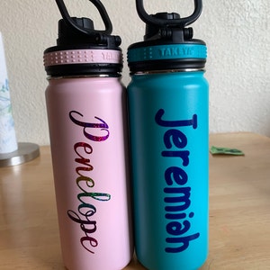 Water Bottle Name Decal Kids Name Decal Sticker Label School Thermos ...