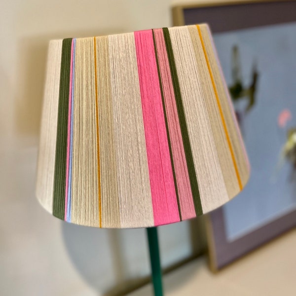Little Tapered 6 Lampshade , 100% Cotton Yarn Handwoven String ...