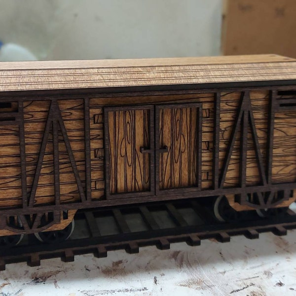 Wild West Freight Wagon + Rails: Files for Laser Cut (28mm-34mm Scale ...