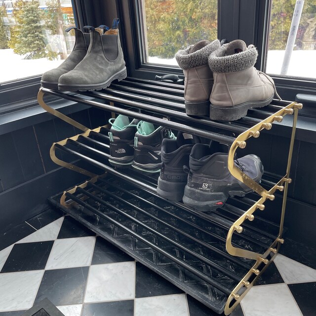 Shoe rack for muddy shoes sale