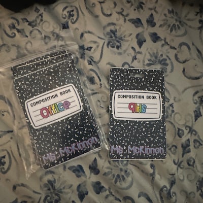 Composition Book Theme Classroom Hall Passes for Teachers, Personalized ...