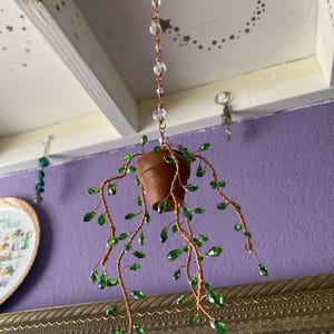 The Original Forever Succulent, Donkey Tail, Beaded Succulent Suncatcher, Crystal Decor, Plant Decor