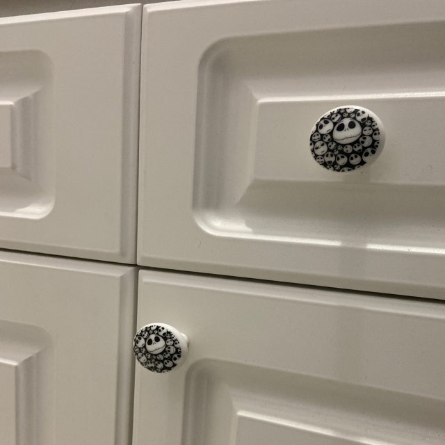 Set of 4 Jack Skellington Faces Nightmare Before Christmas Drawer Knobs -  Etsy