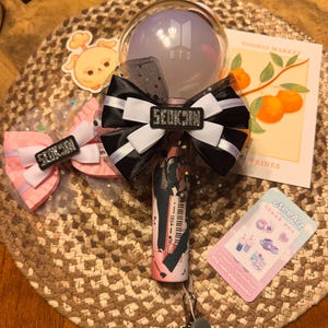 BTS Jin Run Seokjin Ep Tour Army Bomb Light Stick Bow Decor