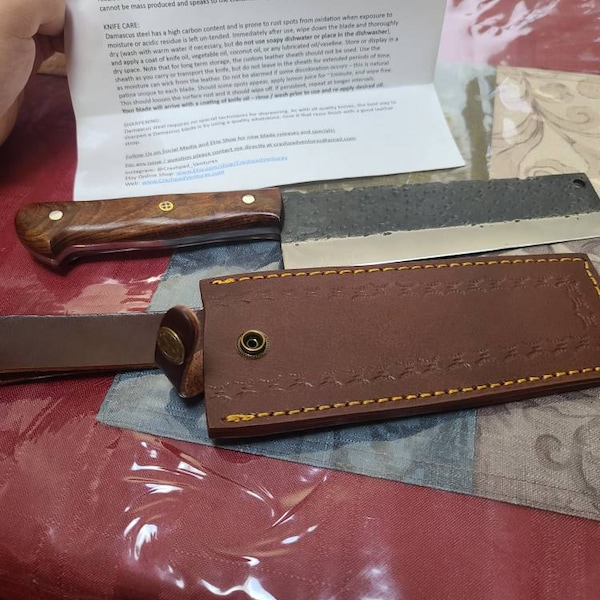KBS Oregon Bowie Knife - Handcrafted 1095 Steel Blade with Rosewood Handle main image 1