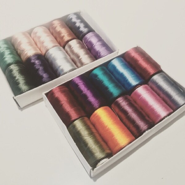 Art Silk Thread, 20 Spools Wholesale Indian Silk Thread, Art Silk ...