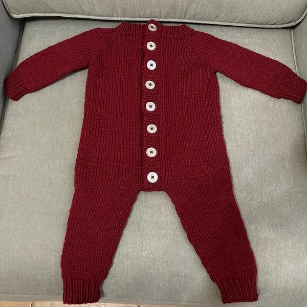 Maple Baby Overalls Knitting Pattern | Baby Romper Pattern | PDF ...