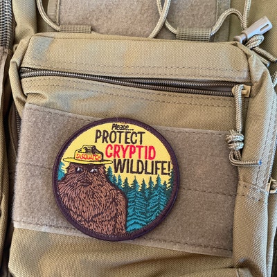 Cryptid PSA Patch Cryptozoology Tracking Society Bigfoot Sasquatch ...
