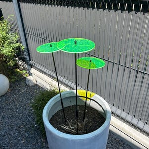 SunCatcher Ornamenti Da Giardino Luminescenti Set Di 3 Cuori - Decorazioni Acriliche Colorate Fluorescent Blue Per Esterni, Aiuole E Vasi