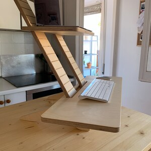 Laptop Stand and Screen Riser : Oak Wood Laptop or Tablet Holder ...