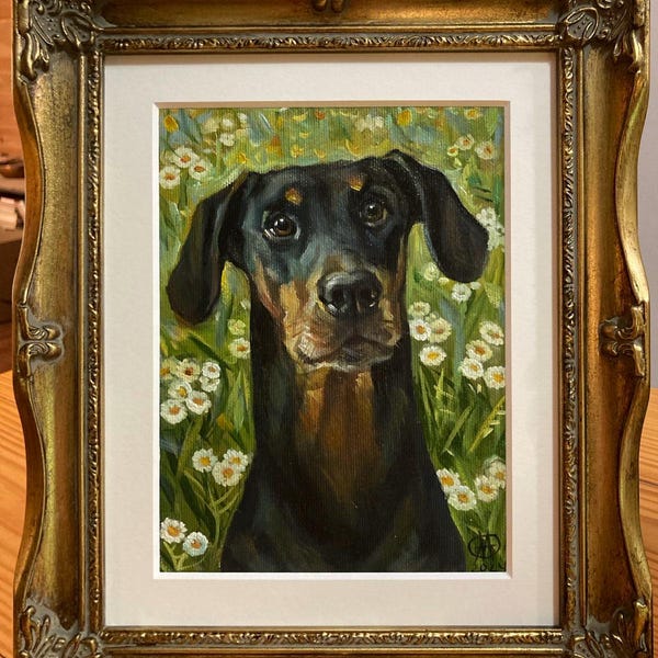 Custom Pet Portrait Oil Painting – Realistic Dog Canvas Art - Etsy