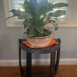 Half Bourbon Barrel End Table - Etsy