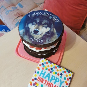 24 Wolf wolves birthday Cake Toppers 4cm printed flat images on wafer rice paper 