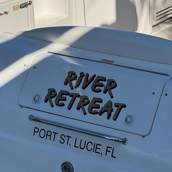 Transom Lettering Boat Name Lettering - Boat Transom Decal - Boat Stickers - Boat Decals ...
