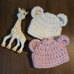 PATTERN: A Beary Cute Hat Chunky Bear Ears Baby Winter Hat Infant and ...