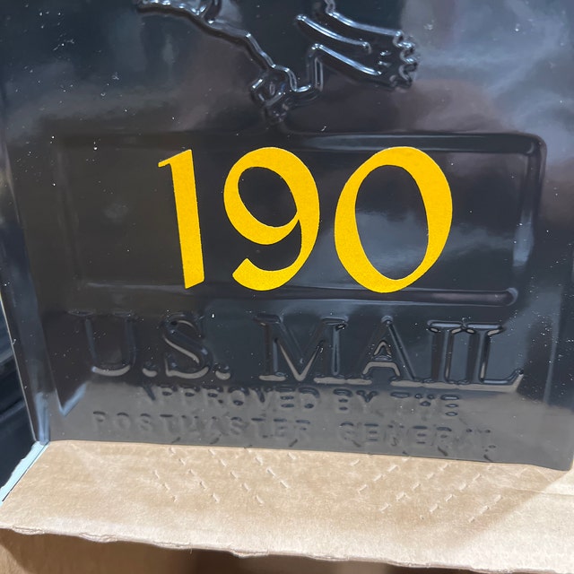 Mailbox Numbers And Letters Lot Of 40 - 4" Black Vinyl Mailbox, Tool Box, Locker Numbers... Mailbox Letters 1 Inch