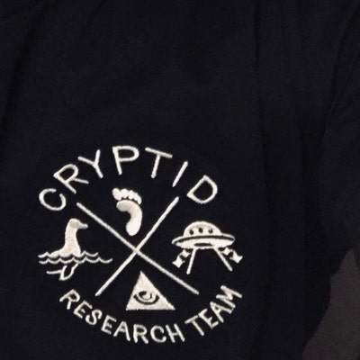 Cryptid Research Team Embroidered Tee Bigfoot Shirt Loch Ness Monster ...