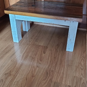 Rustic Distressed Wooden Step Stool - Reclaimed Barn Wood - Etsy