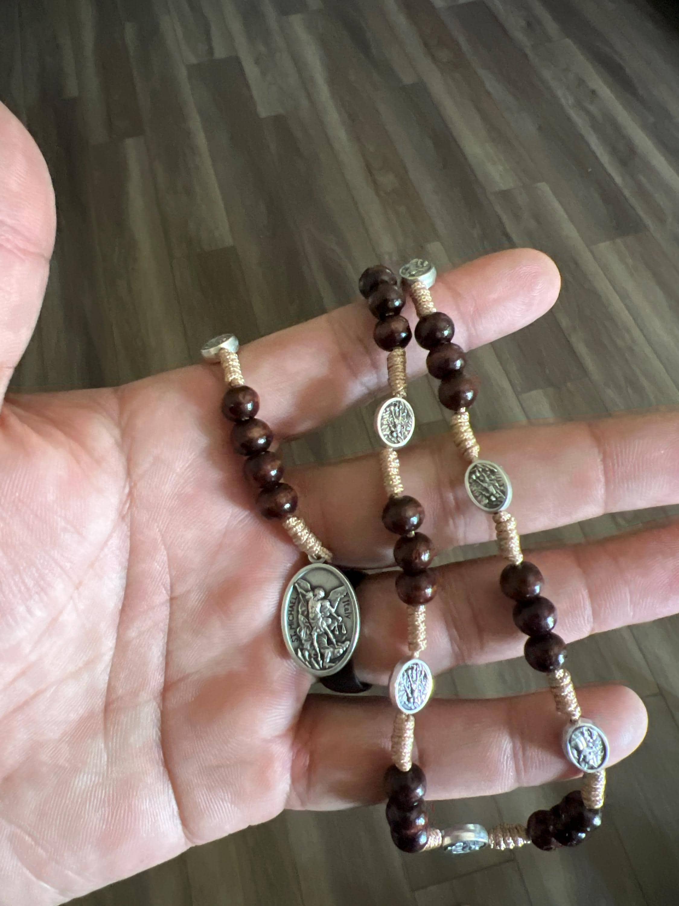 St Michael Chaplet - Crown of St Michael - St Michael Rosary - Police Officer Gift - Prayer Beads - Catholic Chaplet - Saint Michael medals