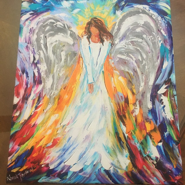 Angel Blessings Canvas Print: Karen Tarlton Impressionism Art - Etsy