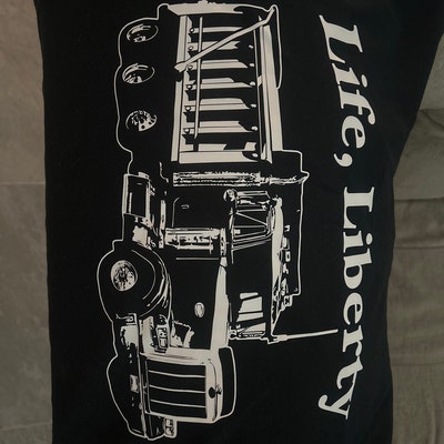 Peterbilt 389 Semi Truck Outline T-Shirt – Heavyweight Cotton Tee For Men & Women - View #10