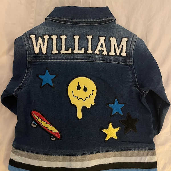 Smiley Patch Denim Jacket main image 1