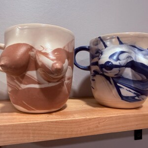Grand mug en céramique technique Raku - Ressourcerie Histoires Sans Fin