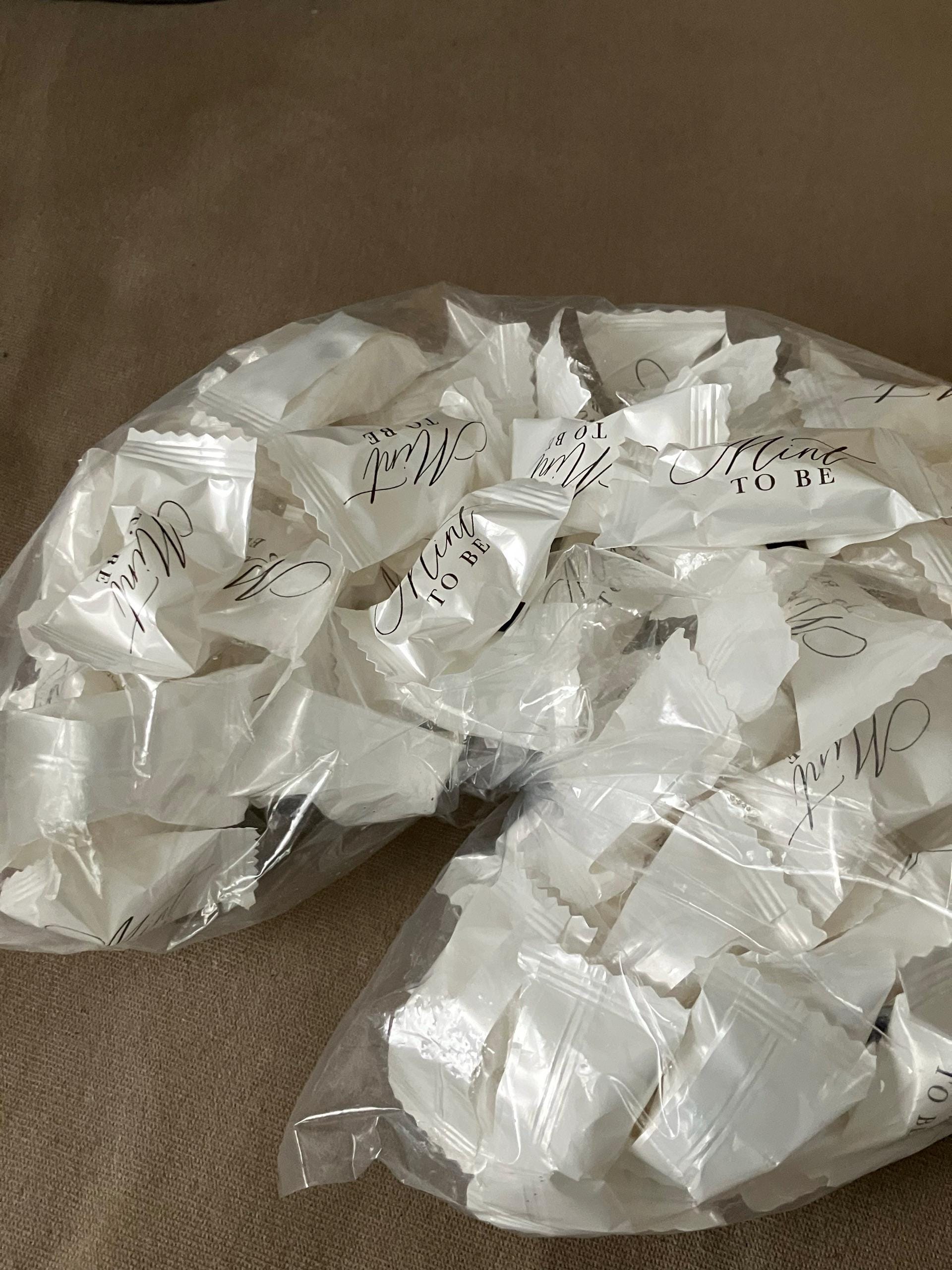 Mint To Be White Mints BULK SETS - Weiße Buttermints - Preiswertes Hochzeitsgeschenk - Einzeln verpackte Hochzeitssüßigkeiten - Hochzeitsminze