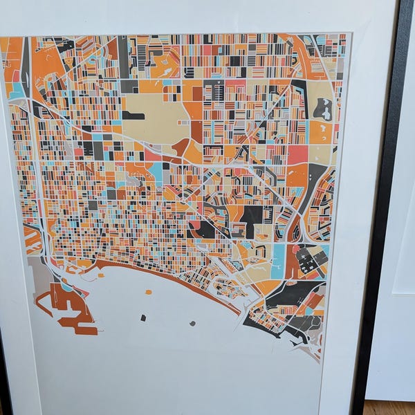 Lubbock Colorful Map, City of Lubbock Map, Lubbock Minimalist Map ...