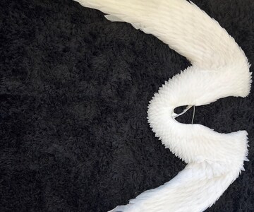 Large Dark Angel Wings for Adults, Fairy Wings, Cosplay Angel Costume, Halloween white Angel Wings, White Angel Costume, Black Wings Costume